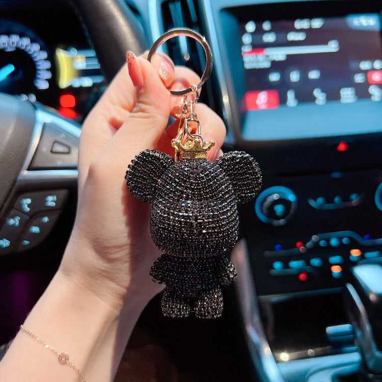 Diamond cartoon big bear keychain  （Minimo de compra 2） MYA-LianX012