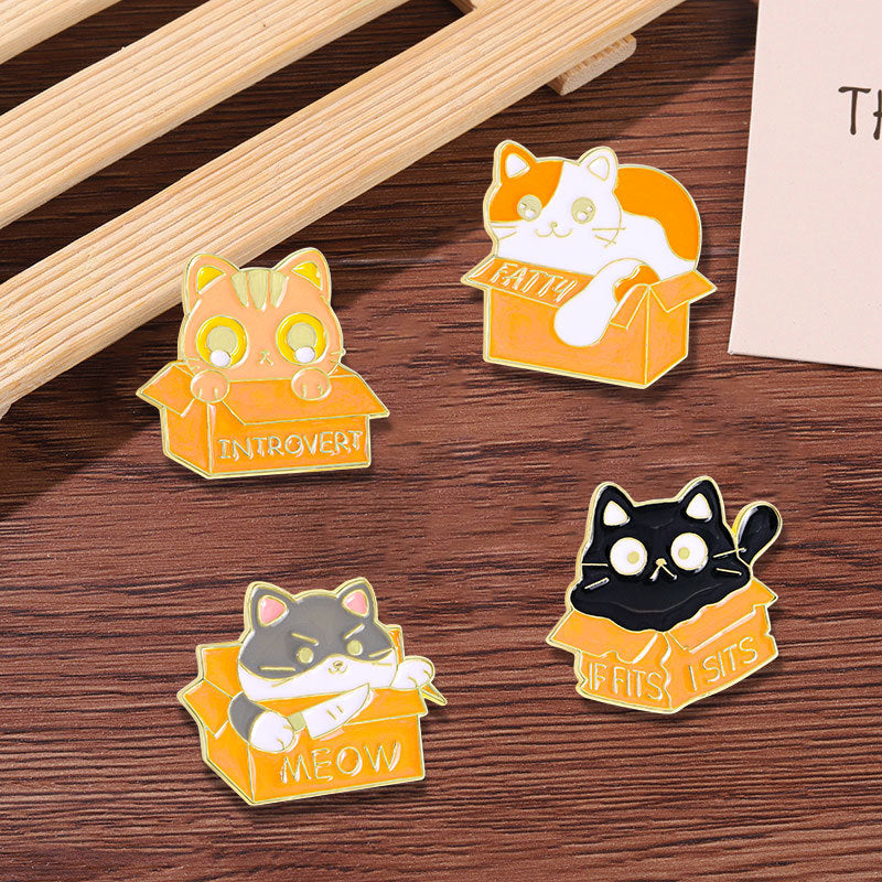 Alloy cartoon cat brooch (Minimo de Compra 5) MIC-YiN033