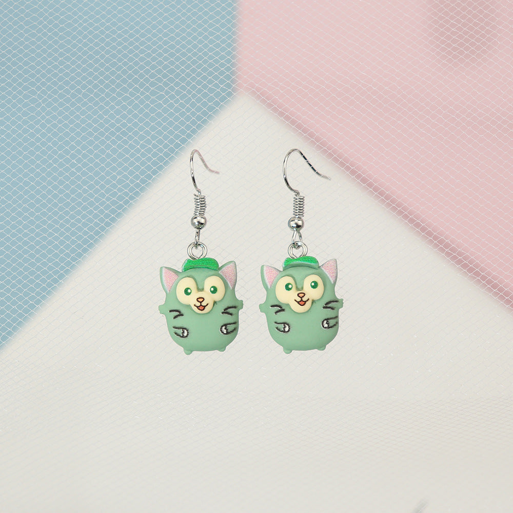 Alloy cartoon animal ballet rabbit earrings MIC-NiQ026