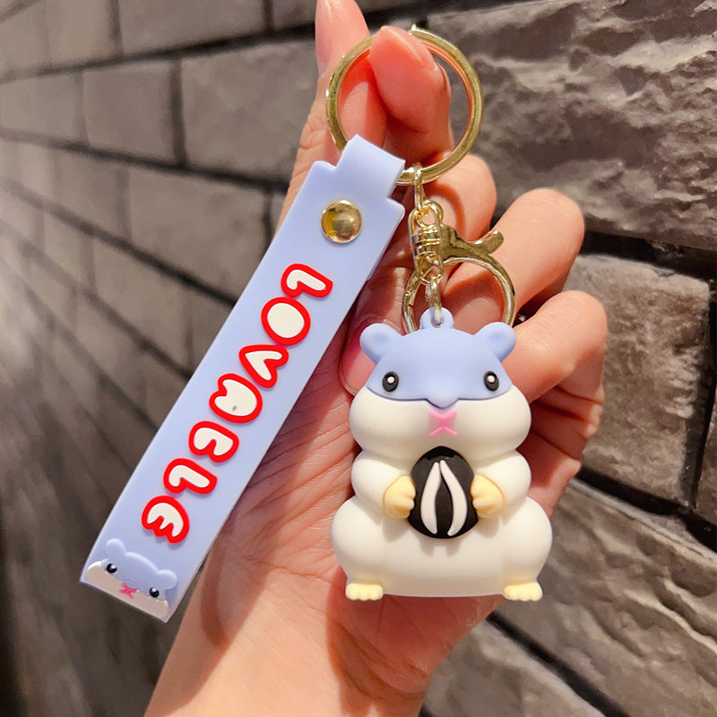 PVC cartoon small hamster keychain MIC-OuS002