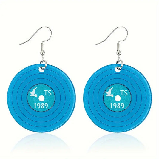 Alloy Taylor vinyl record earrings MYA-JiaY019