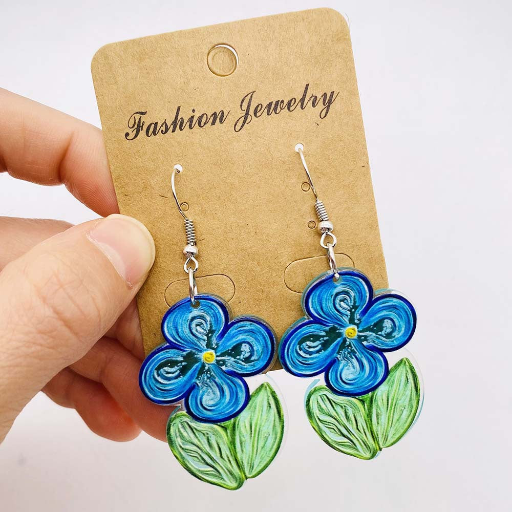 Acrylic Flower Earrings (Minimo de Compra 2) MIC-ChenY028