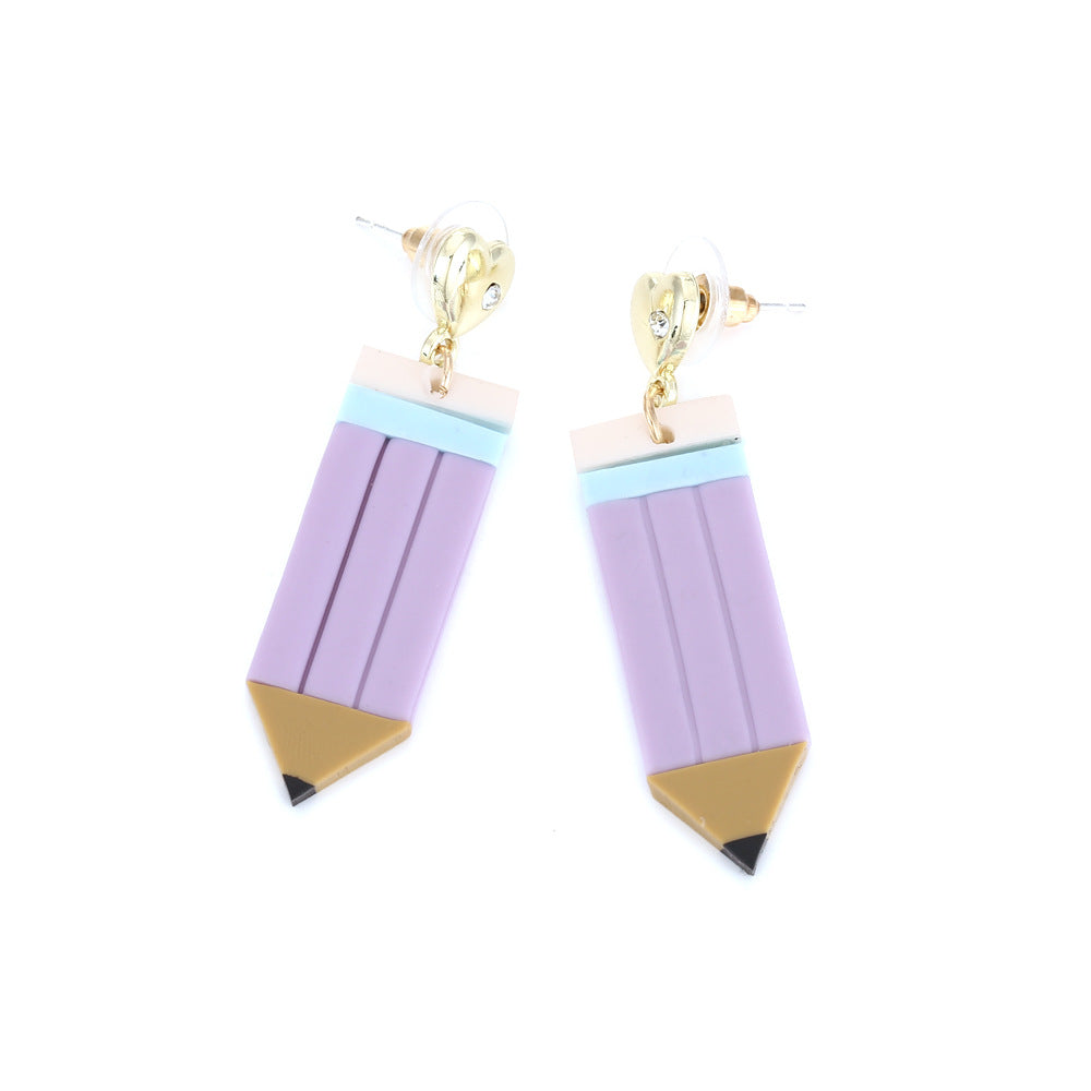 Alloy soft clay pencil earrings MIC-ManY018