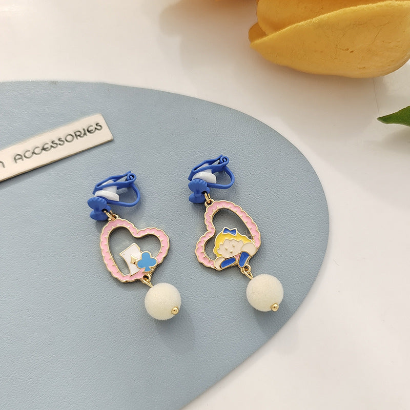 Alloy bow love earrings MYA-BLD012