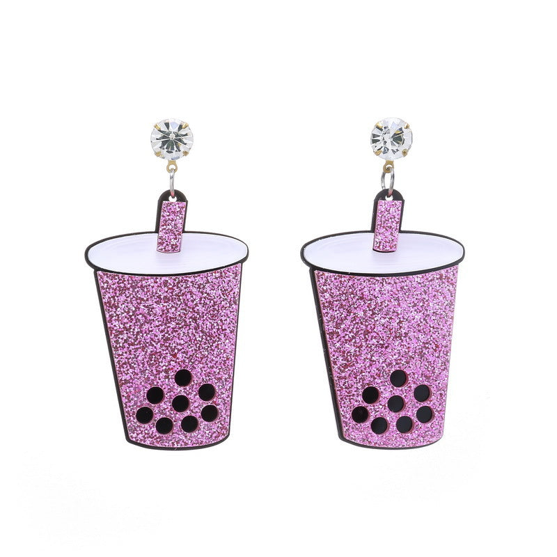 Acrylic Pizza Ice Cream Earrings MIC-XueP118