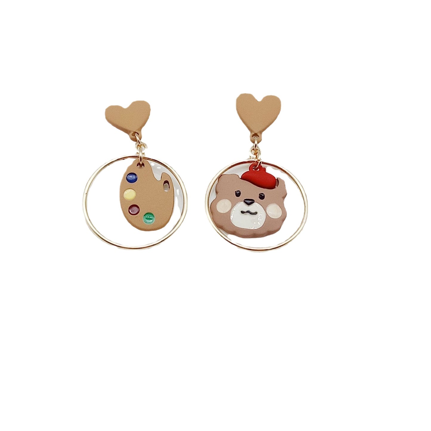 Alloy cartoon little bear drip oil ear clip (Minimo de Compra 2) MIC-KaiT006