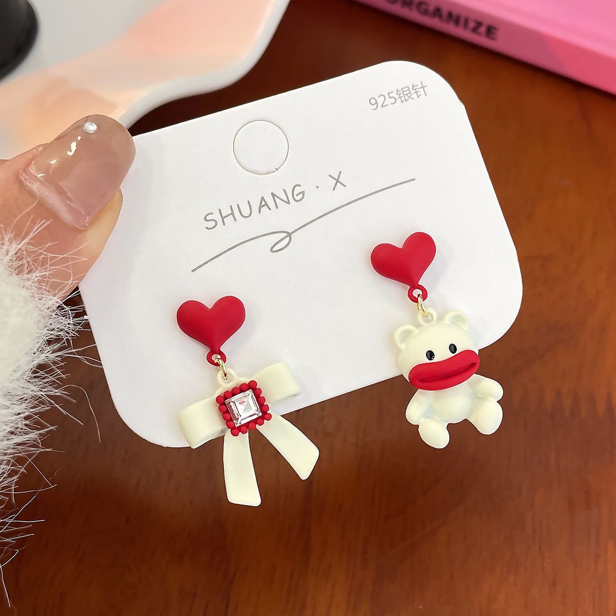 Alloy Sausage Mouth Ugly and Cute Funny Earrings (Minimo de Compra 2) MIC-ShuangX009