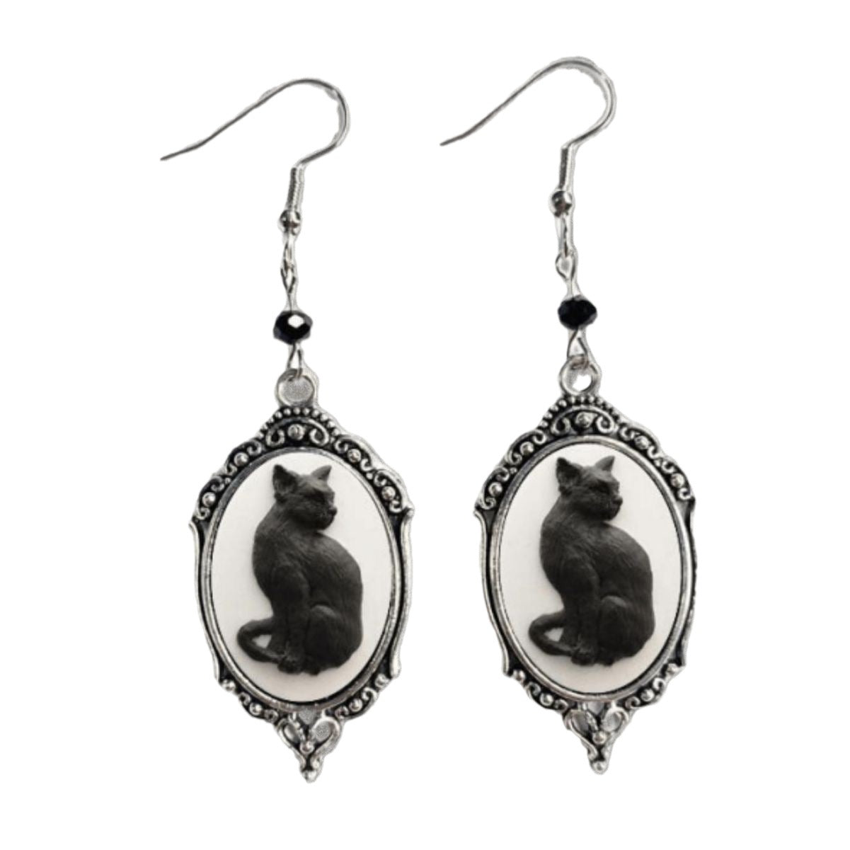 Alloy Black Cat Earrings MIC-AnM003