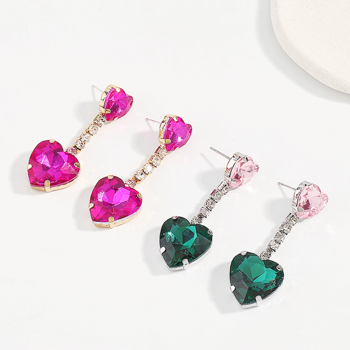 Ritch earrings, punk heart earrings MIC-QianD003