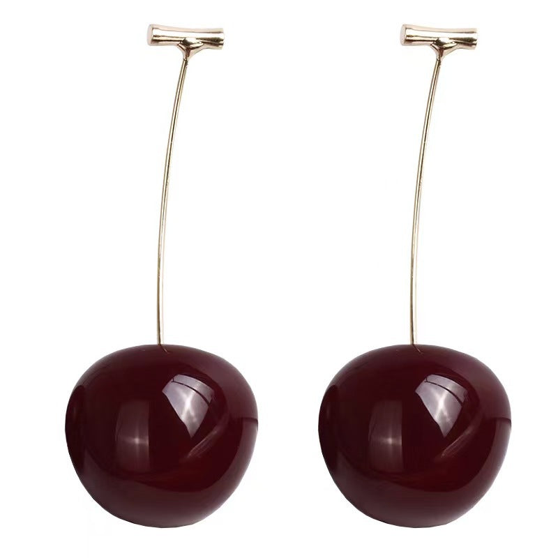 Alloy Cherry Fruit Earrings MIC-HanC010