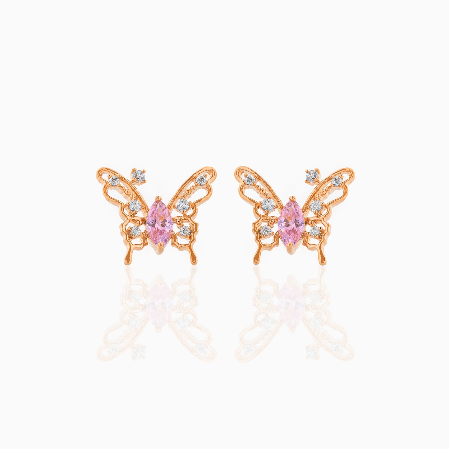 Alloy hollow butterfly earrings (Minimo de Compra 2) MIC-WuB003