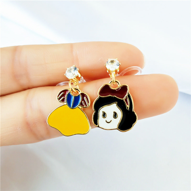 S925 Silver Pin Little Girl Stud Earrings MIC-YKT005