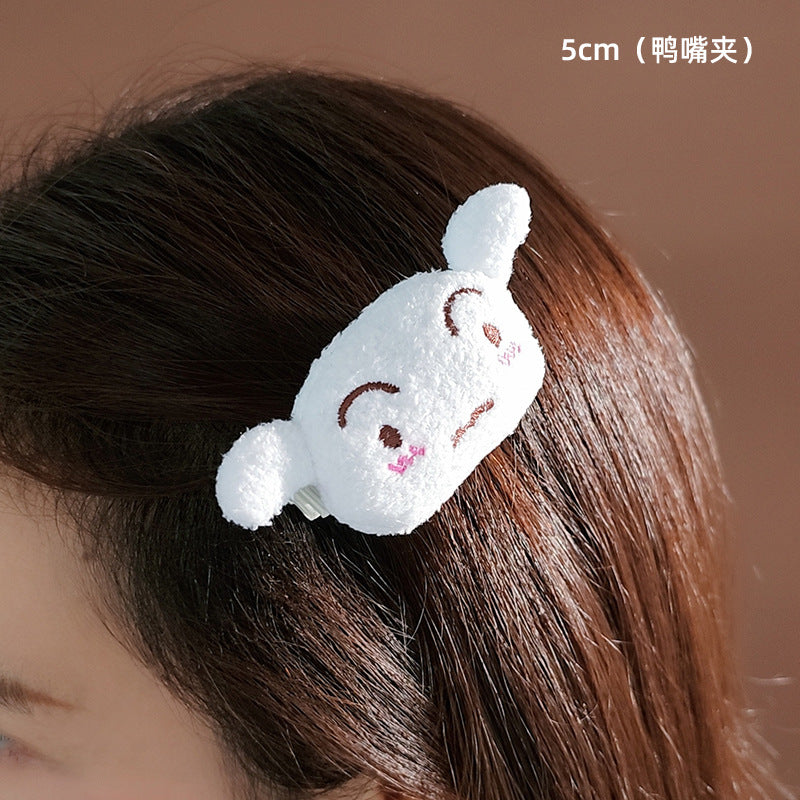 Plush cute little cat and fish hair clip MIC-WoD002