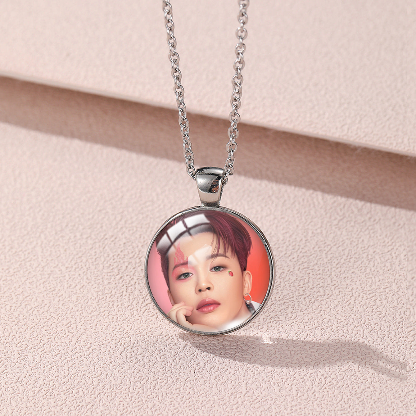 Alloy Time Gem Round Necklace MIC-XiangL031