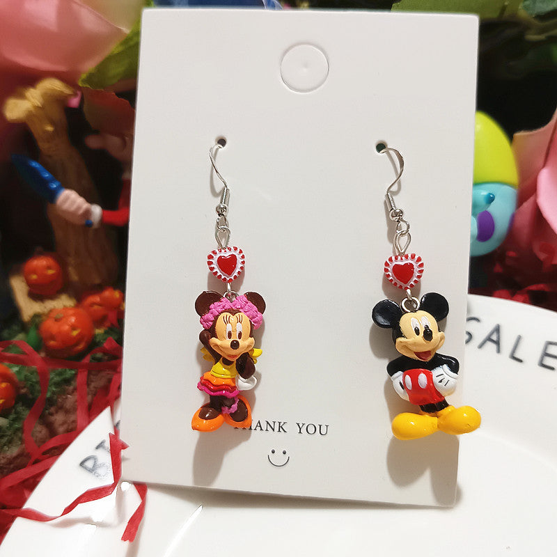 Alloy Donald Duck Minnie Earrings MYA-XingJ082