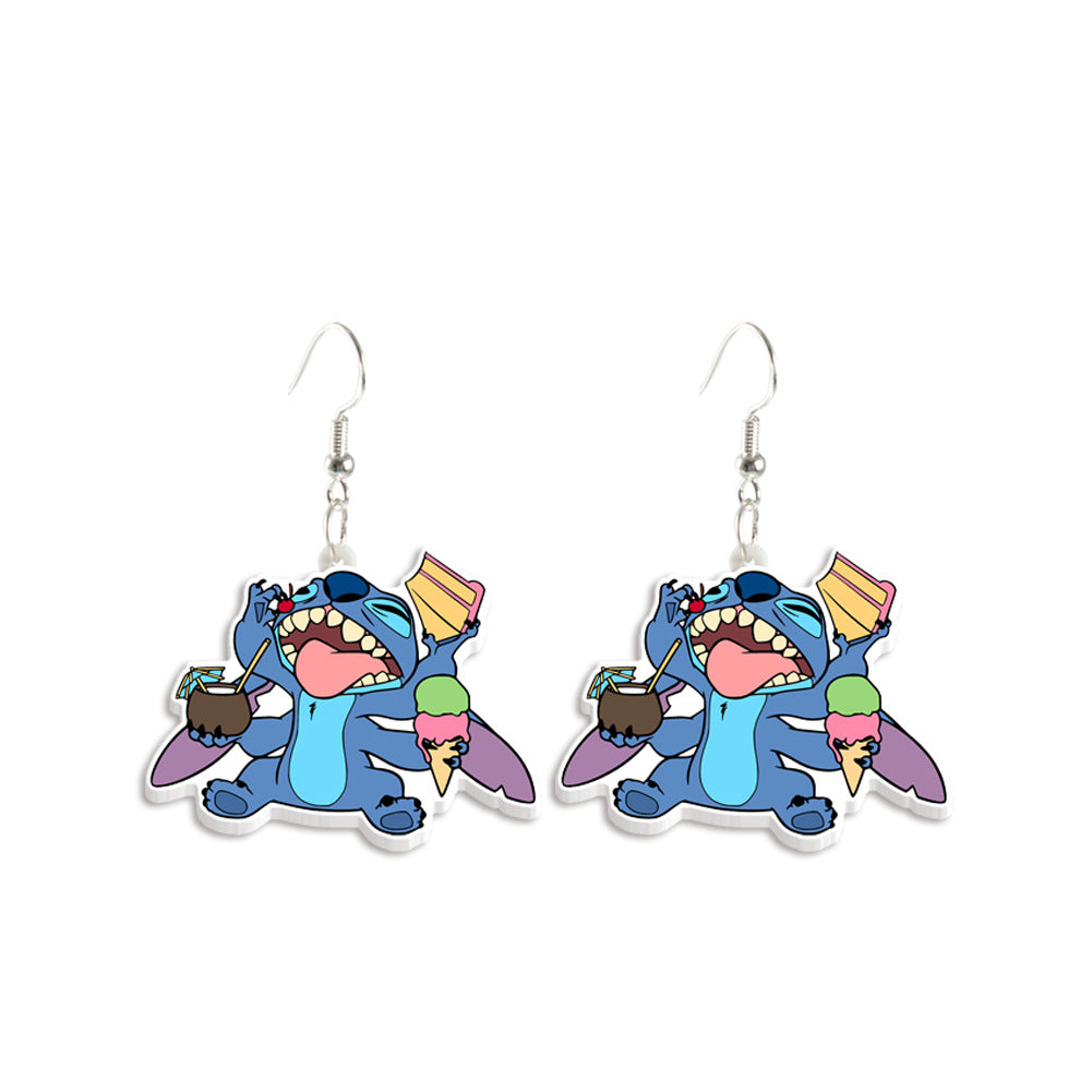 Alloy cartoon cute earrings (Minimo de Compra 2) MIC-ZhaoH002