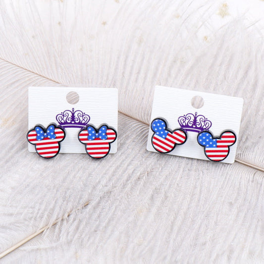 Acrylic love bow earrings Minimo de compra 5 MIC-XiaoY010