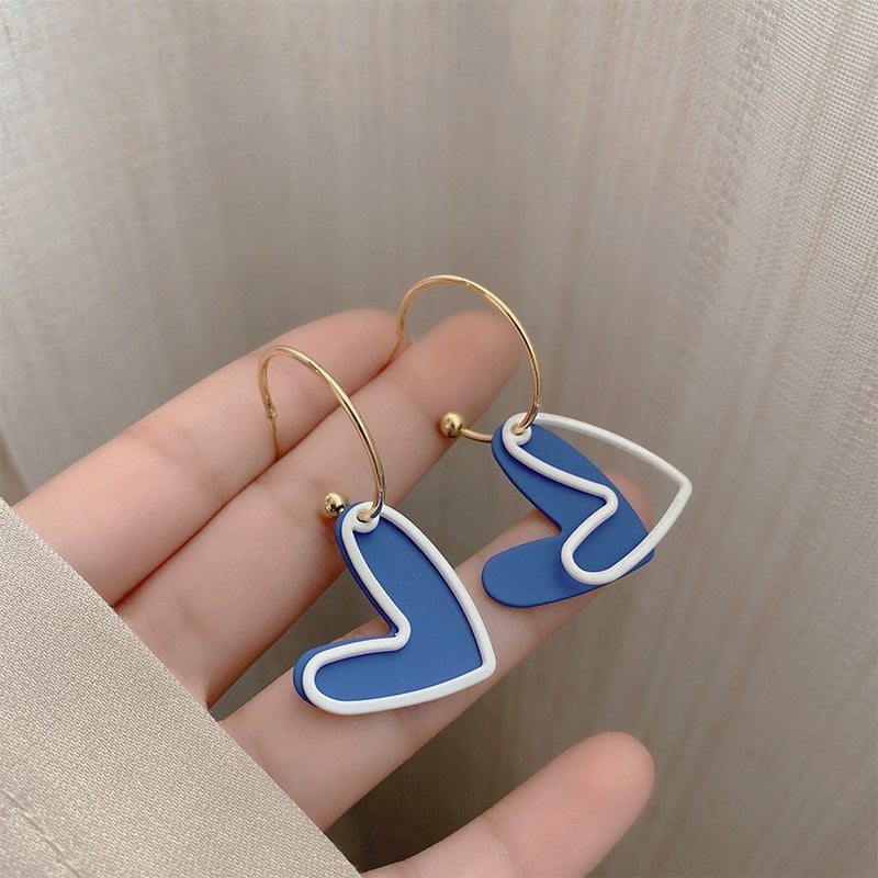 Alloy minimalist earrings MIC-HanK004