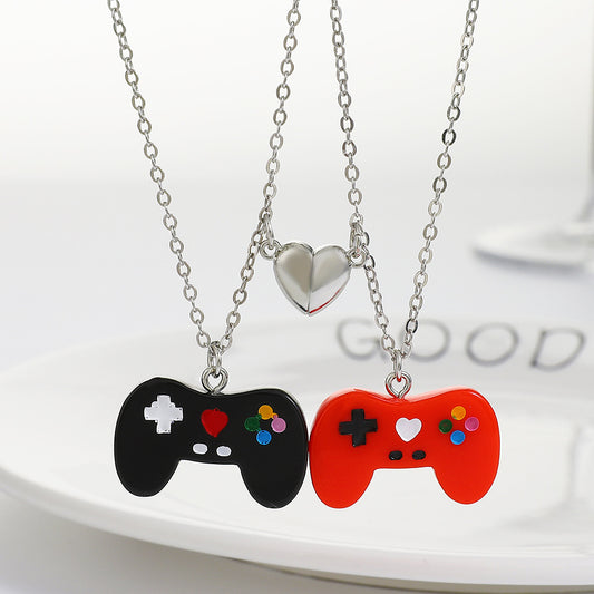 Alloy game console handle necklace MIC-MiaoY045