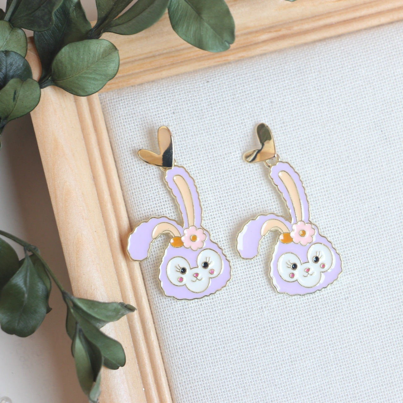 Alloy Bear Heart Earrings MIC-FanQ010