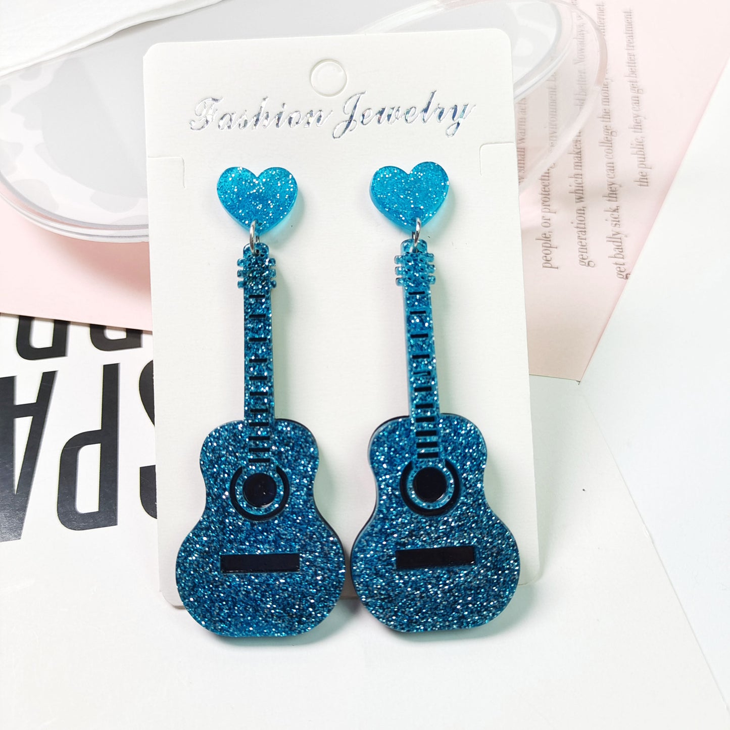 Alloy classical guitar earrings MIC-JiaY022