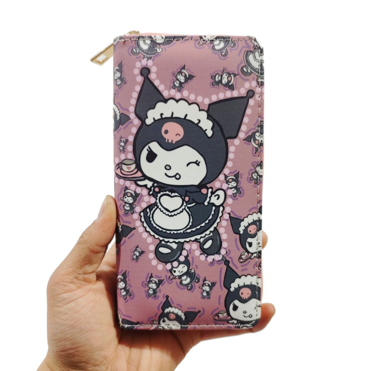 Cartoon Little Devil PU Long Zipper Wallet Minimo de compra 3 Dengxin005