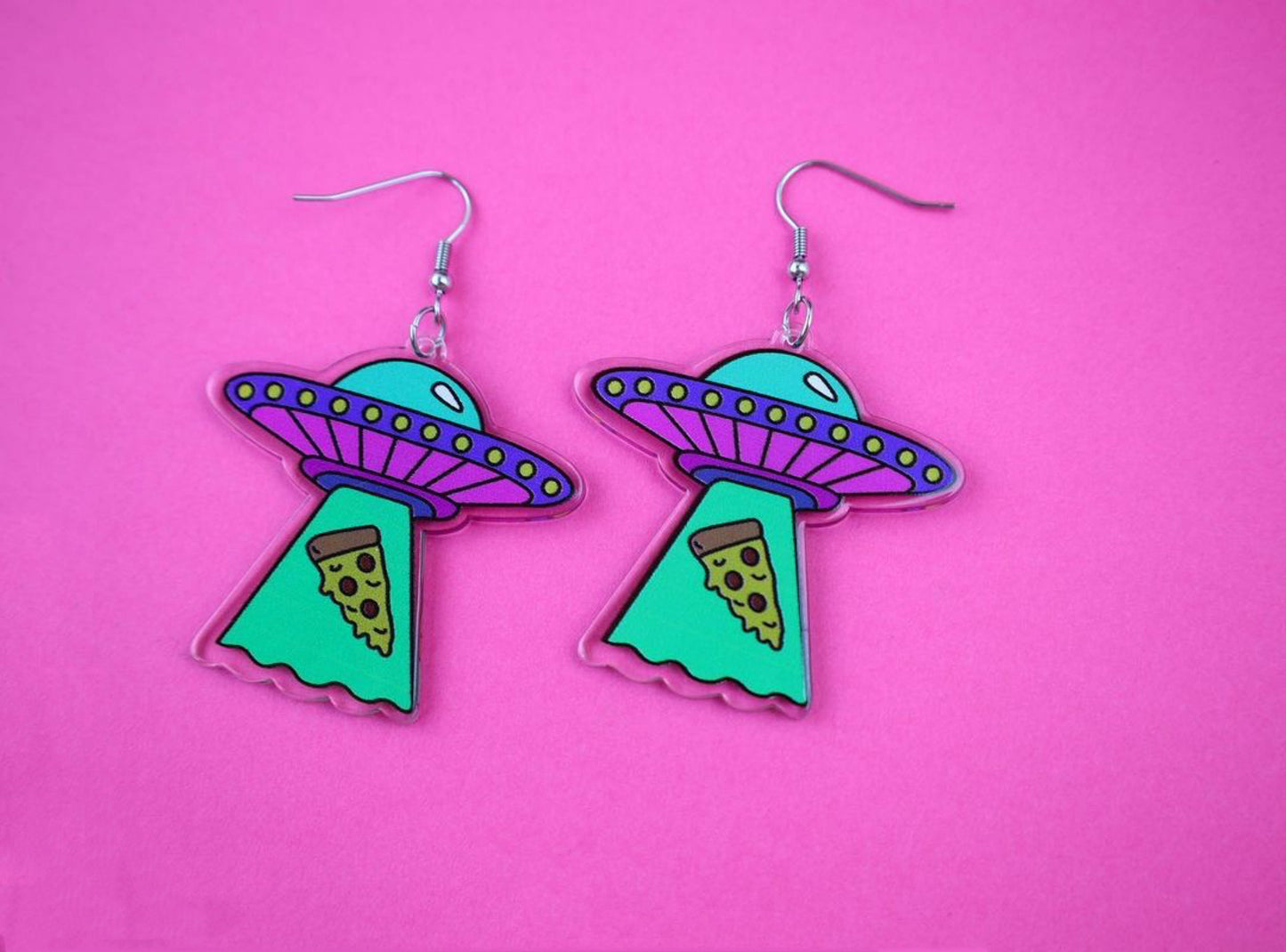 Resin Spaceman UFO Earrings MIC-YuX005