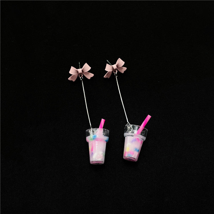 Acrylic cartoon bow earrings MIC-WWHM036