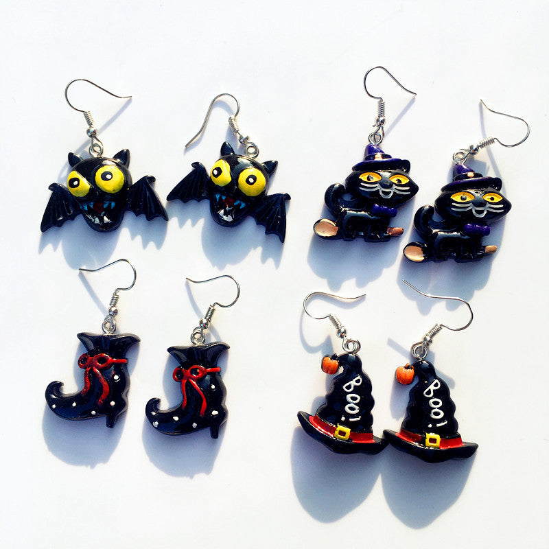 Acrylic funny Halloween earrings MIC-ChouT002