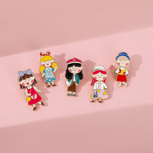 Alloy cute cartoon anime brooch MIC-QiSen006