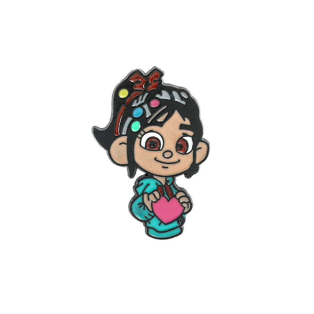 Alloy cartoon surrounding princess brooch (Minimo de Compra 2) MIC-ZhuoL026