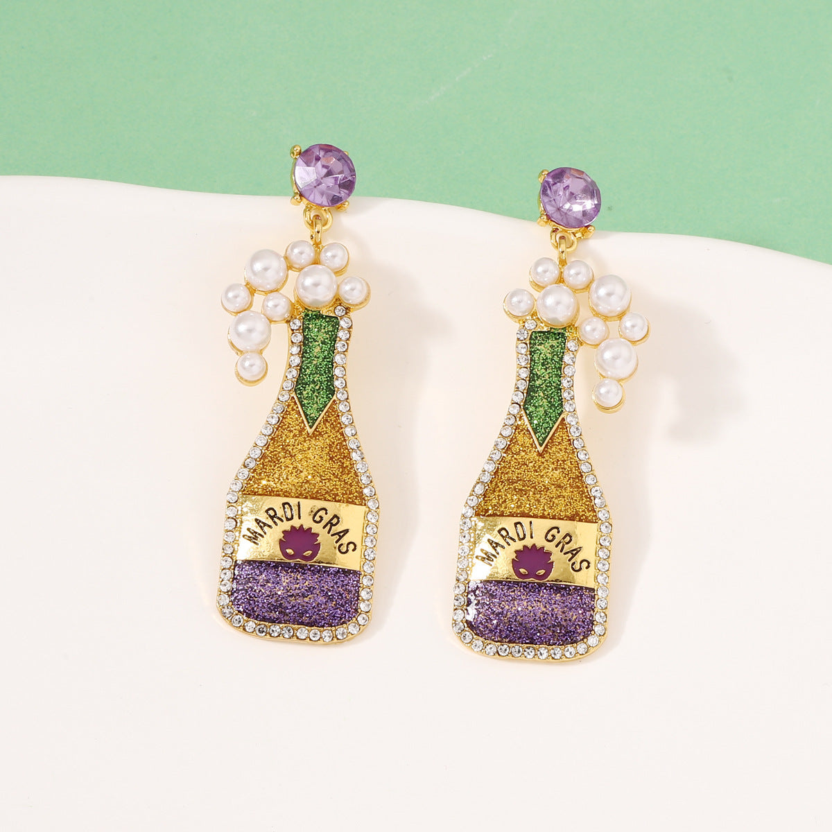 Alloy Cute Wine Bottle Earrings MIC-YueL013