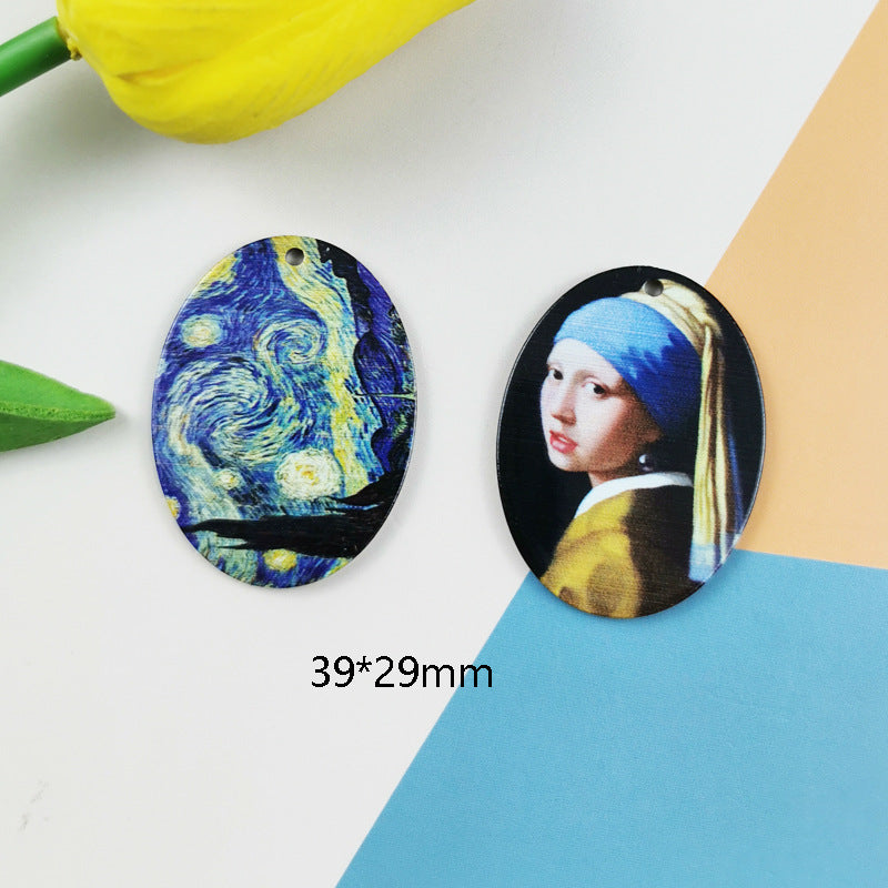 Acrylic oil painting girl accessories (Minimo de compra 10) MIC-FanX021