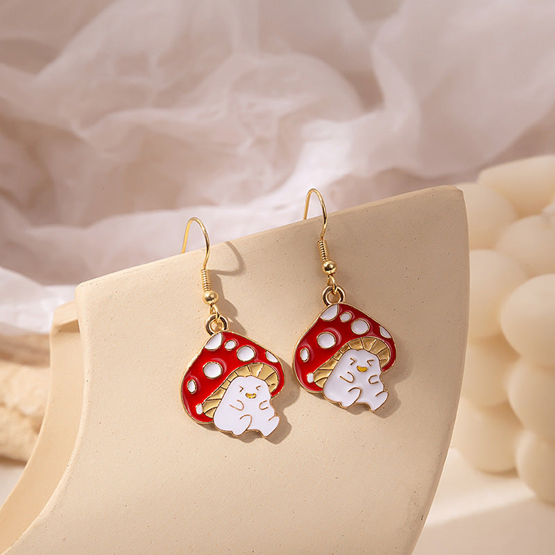 Alloy Panda Fruit Earrings MIC-MDD170