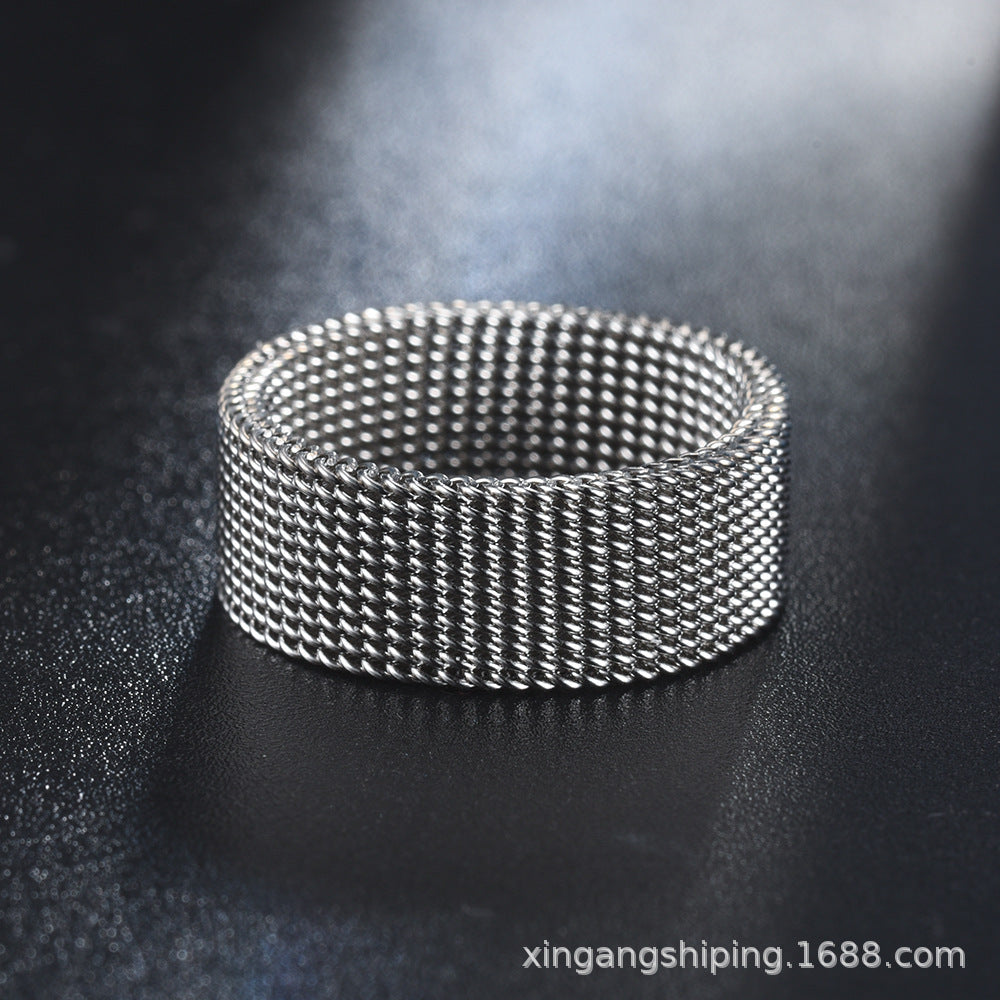 Ring Stainless Steel Tricolor Mesh XinG008