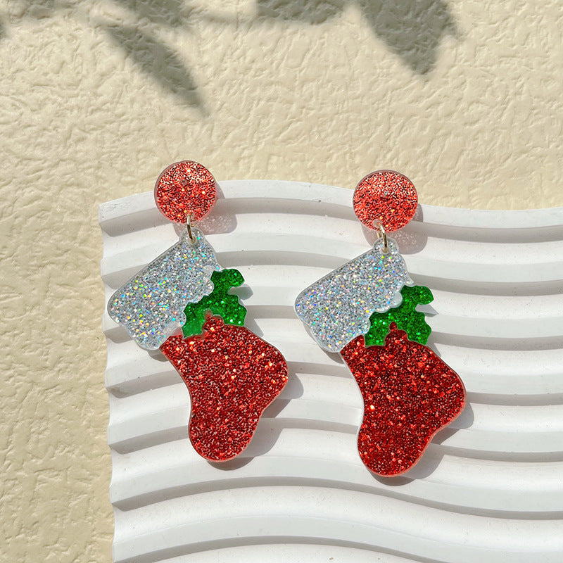 Alloy cartoon Santa Claus earrings (Minimo de Compra 2) MYA-PingH036