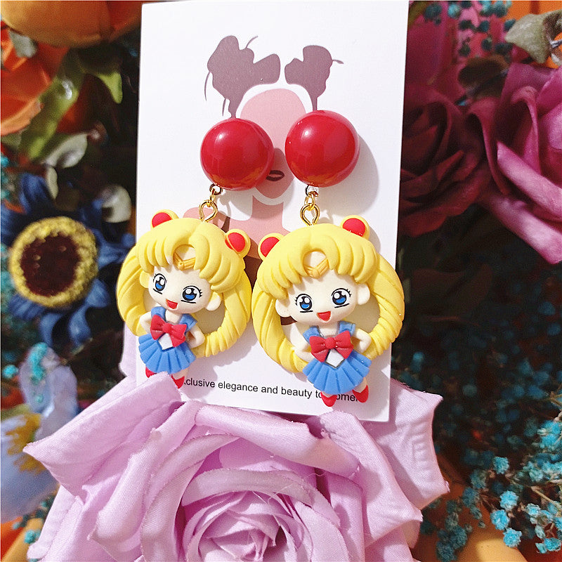 Resin Fashion Cartoon Earrings MYA-BXX014