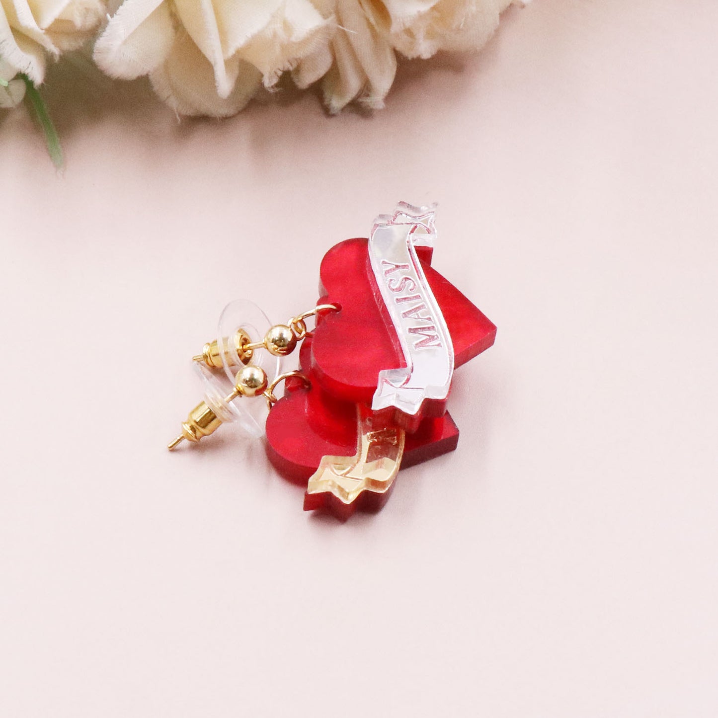 Acrylic Love Letter Earrings (Minimo de compra 5) MIC-XiaoY077