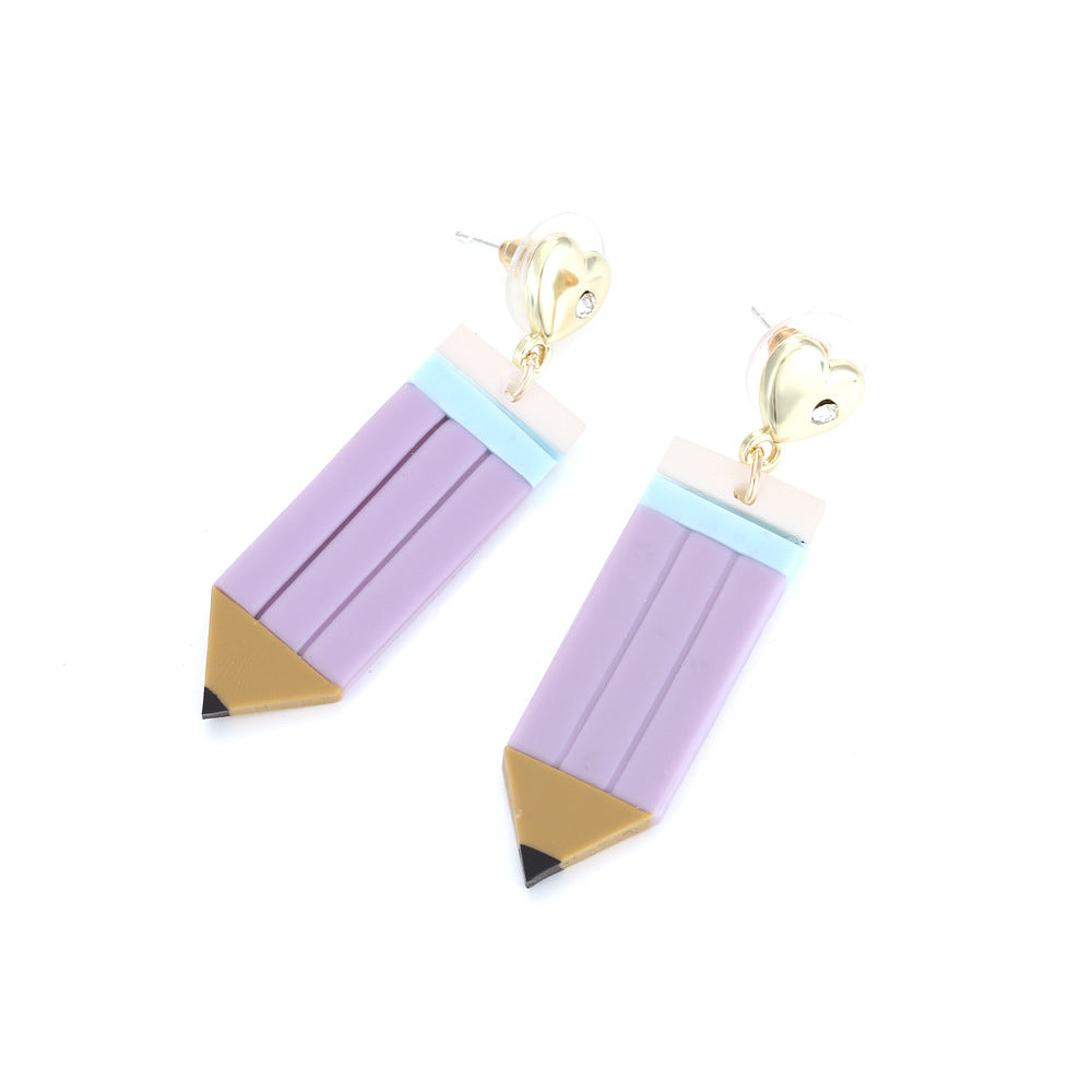 Alloy soft clay pencil earrings MIC-ManY018