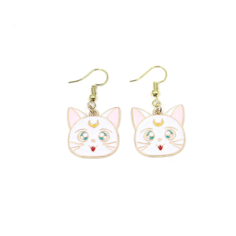 Alloy cartoon beautiful girl warrior earrings (Minimo de Compra 2) MIC-XuXin003