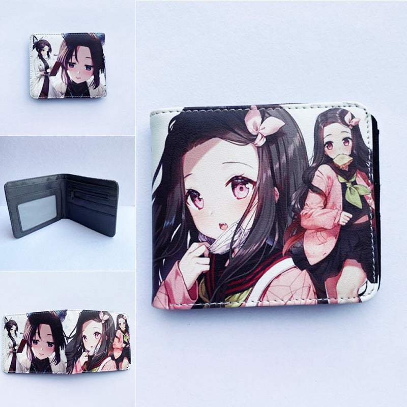 cartoon printed short PU zipper wallet (M) ChangYuan013