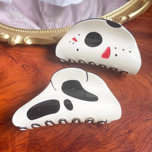 Plastic Halloween Screaming Ghost Face Hair Clip MIC-RunT001