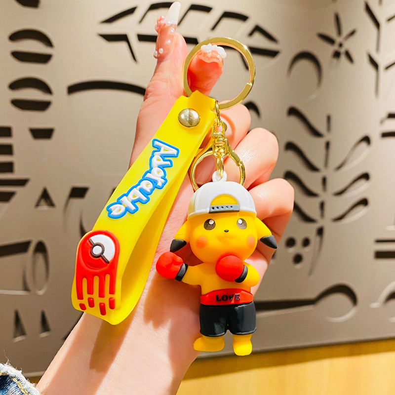 PVC cartoon sports elf doll keychain MIC-HongL008