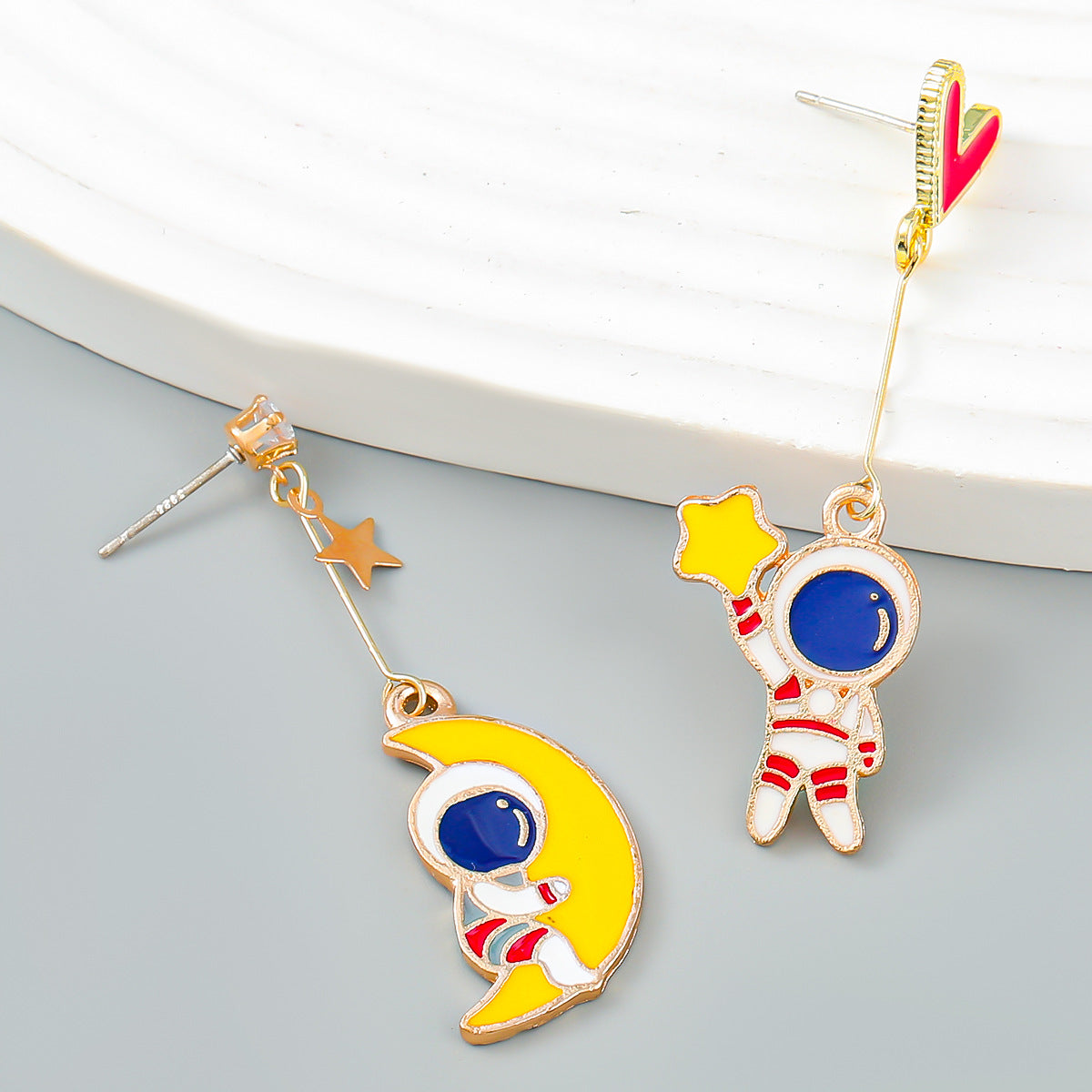 Alloy Planet Rocket Astronaut Earrings MIC-JiuL002