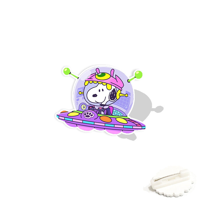 Acrylic cartoon cute Snoopy brooch (Minimo de compra 2) MYA-WeiJ008