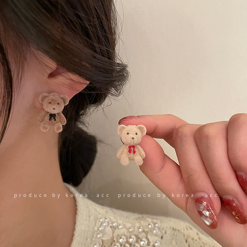 Alloy Plush Bear Earrings (Minimo de compra 2) MYA-FengM010