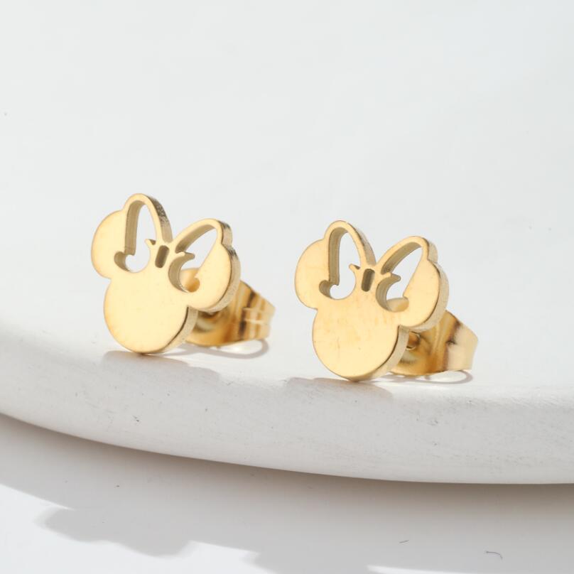 earrings Cartoon stainless steel delicate stud earrings SS041