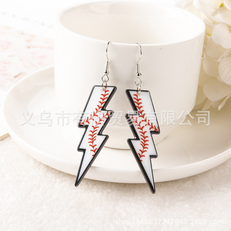 Acrylic printed large lightning earrings (Minimo de Compra 2) MIC-YouY019