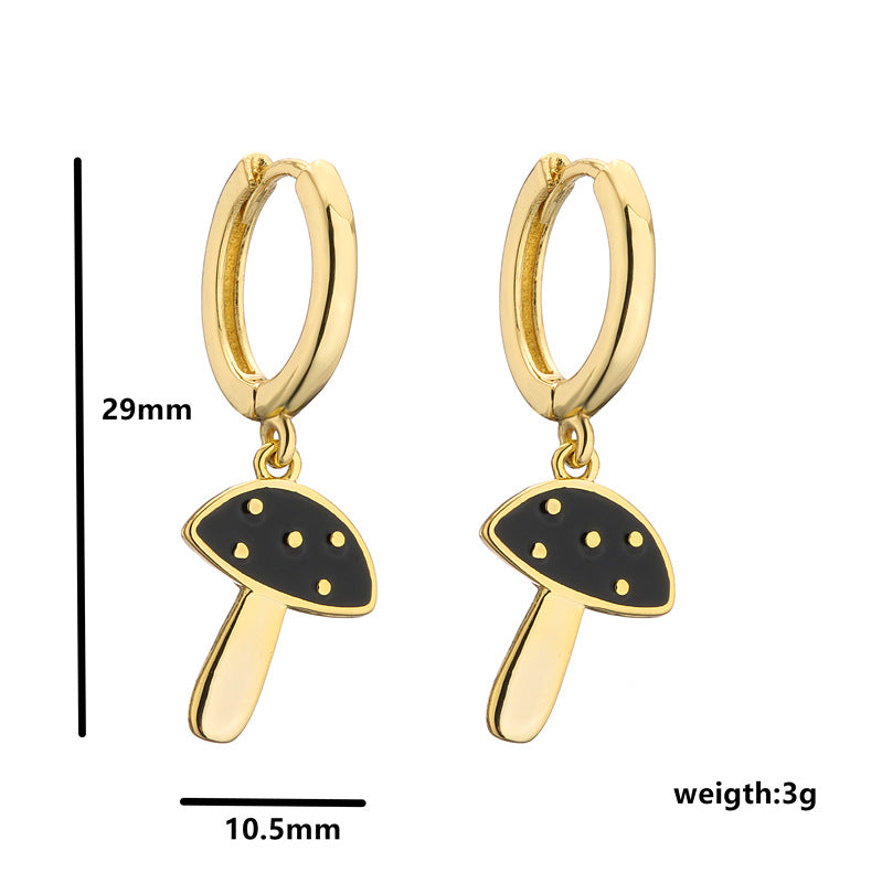 Alloy Peach Blossom Oil Elephant Earrings (Minimo de Compra 2) MIC-JuC027