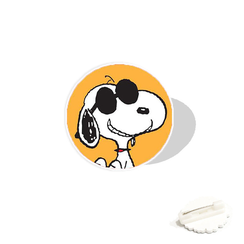 Acrylic cartoon cute Snoopy brooch (Minimo de compra 2) MIC-WeiJ002